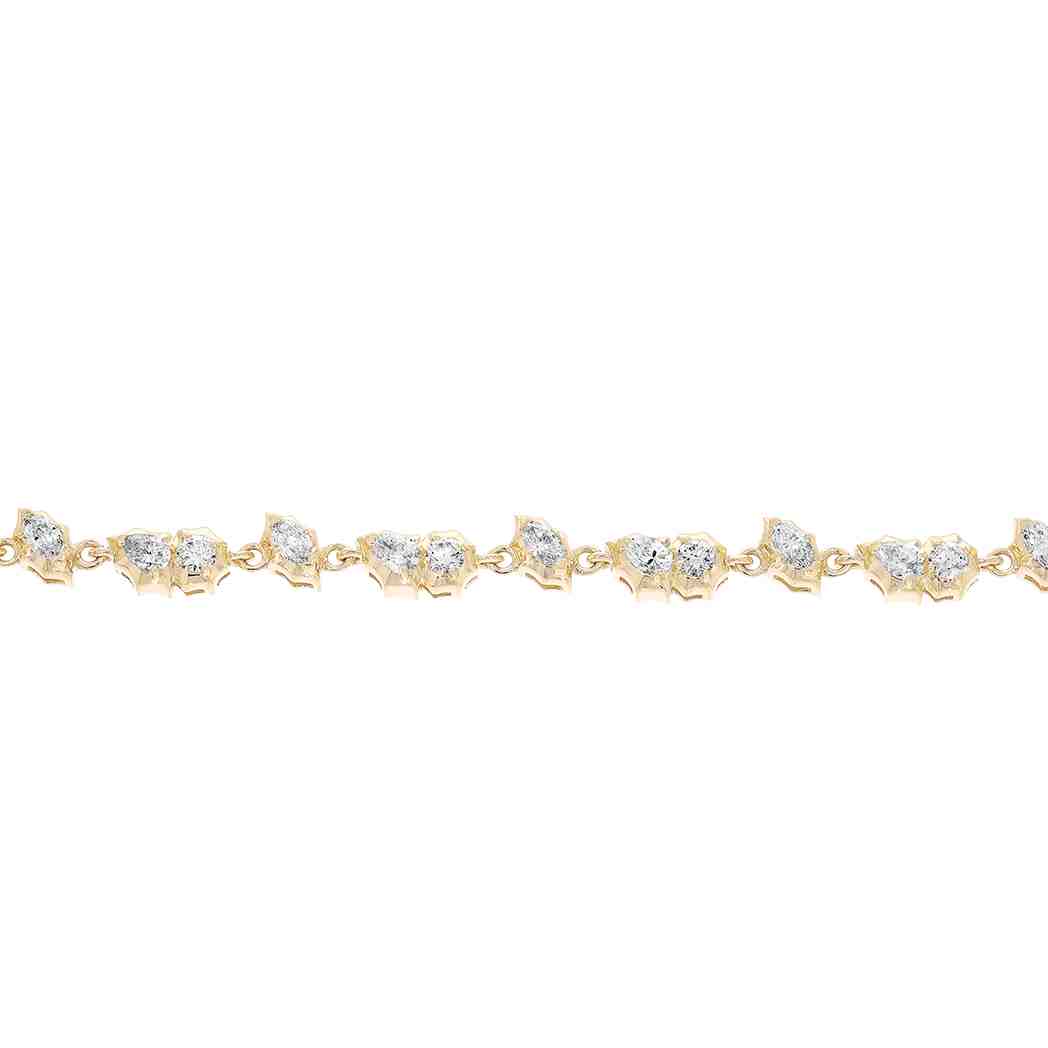 Multi Shape Diamond Tennis Bracelet BR51264A
